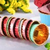 TRUSBER White and Gold Foil Cupcake Liners,100 pcs Disposable Muffin