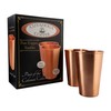 Cuyahoga Copper – Set of 2 Pure Copper Tumblers - 16 oz Elegant Drinking Cups - Perfect for Cold Beverages, Milkshakes, Iced Tea, Smoothies, Cocktails & More!