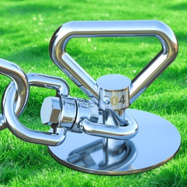 Catapamey Dog Tie Out Stake,360° Swivel Dog Run Stake - 304 Stainless Steel Stake,Runner for Yard,Use Any Tie Out Cable or Yard Leash-Up to 200 lbs-for Outdoor Camping