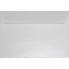 Netuno 25 Envelopes Mother of Pearl White DIN C5 16.2 x 22.9 cm Sirio Pearl Ice White Shiny Envelopes Large Elegant Envelopes for Invitation Cards Wedding Cards Birthday Christmas Easter