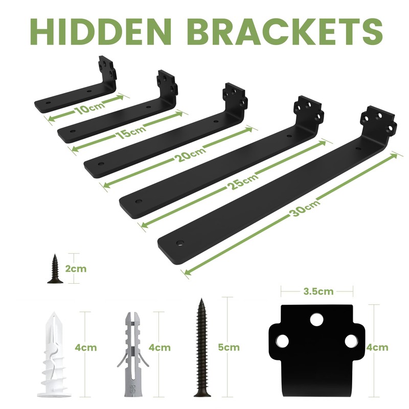 TINIFO Shelf Bracket Shelf Brackets 2 Pieces - Heavy Duty