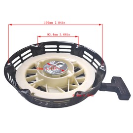 Recoil Pull Starter with pull cord kit fit for Honda GX340 GX390 GX610 GX620 and for Clones 339c 389cc 420cc 439cc 459cc 11 13hp Engines Replaces 28400-ZE3-W01ZA for Pressure Washers Generators Black
