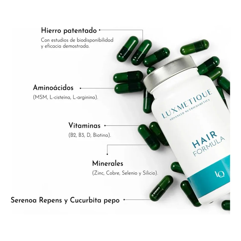 Luxmetique Advanced Nutricosmetics Formula Capilar 60caps Sin Sabor