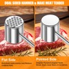 5PC 1.1Lb Dual-Side Meat Tenderizer Hammer, Heavy Duty Mallet with