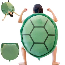 Wearable Turtle Shell Pillows,40in Tortoise Plush Pillow,Giant Wearable Turtle Shell Pillow ,Removable Oversized Doll Throw Animal Costume Wearable Plush Toys Best Gifts for Kids and Adult (39.4in)