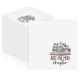 Houuqe 120pcs Floral Book Club Cocktail Napkins, Book Lovers Gifts 5 x 5 Inches Disposable Beverage Book Party Paper Napkins for Reading Themed Library Reading Party Supplies