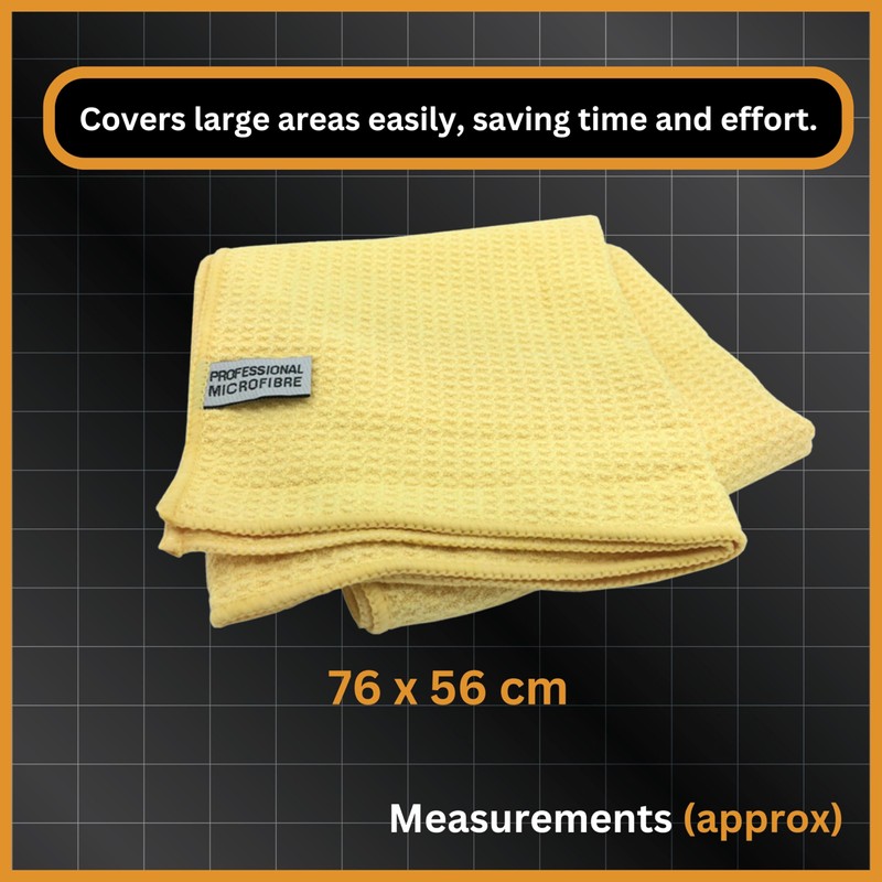 Tek Automotive Waffle Drying Towel Twin Pack- Extra Large Microfibre