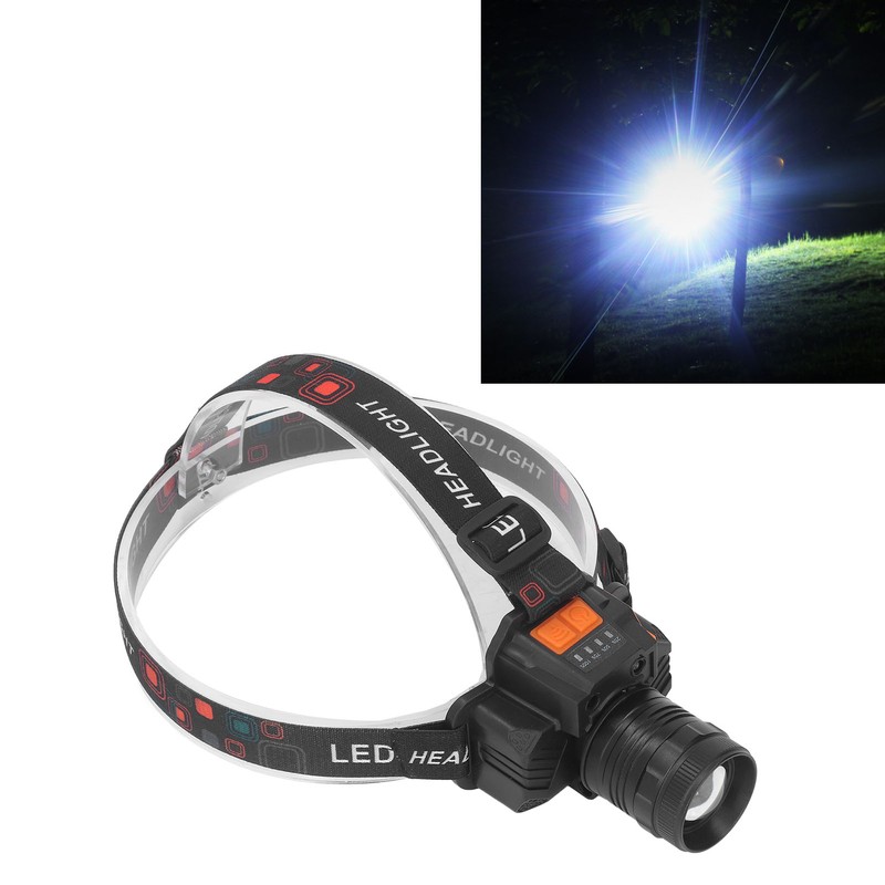 Head Lamp USB Rechargeable 3 Light Modes LED Lens 1500lm