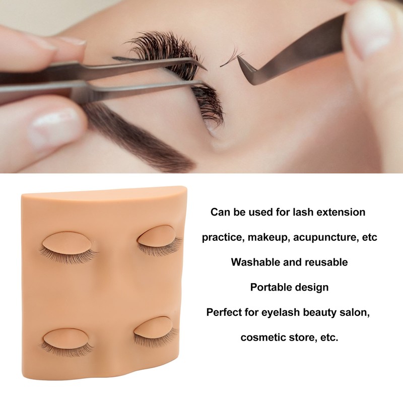 Eyelash Practice Mannequin Head Double Layer Lash Mannequin Head with