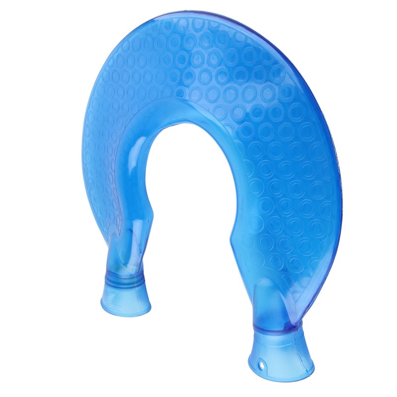 1400ml U Shaped Hot Water Bag Translucent Blue PVC Heating