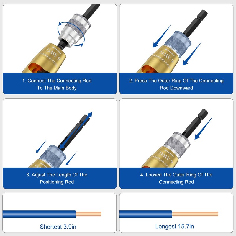 9Pcs Wire Twister Tool for Drill,YIHANGYE Wire Stripper for Drill,for