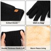Winter Touch Screen Gloves for Men, Warm Knitted Fleece Thermal