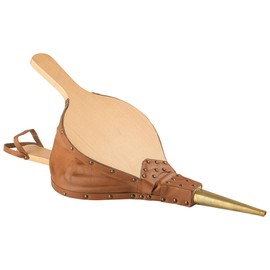 Kings County Tools Fireplace Bellows Indoor or Outdoor Fire Pit Tools - 18.75” x 7.5” Large Fireplace Bellows for Fire Pit, Wood Stove, Cooking Barbecue, Camping, or Fireplaces - Fire Air Blower