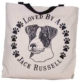 Loved By A Jack Russell Dog Tote Bag New MADE IN USA