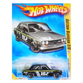 HOT WHEELS 2009 NEW MODELS 1969 DATSUN BLUEBIRD 510 VARIANT BLACK KMART COLLECTOR DAY CAR #37