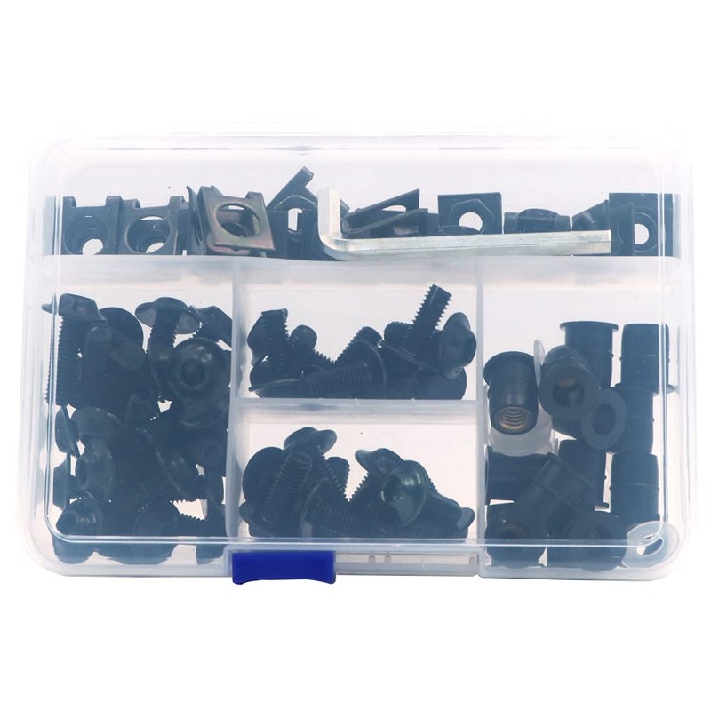 ANCLLO Motorcycle Screw and U Nut/U-Clip Fairing Windshield Body Modification