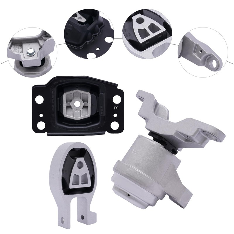 NTINGDE 3PCS Engine Motor & Trans Mount Set Compatible with