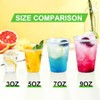 Huifany 600 Pack 7 oz Plastic Cups, Rimmed Disposable Cold