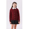 SMILING PINKER Girls Cardigan Sweater School Uniforms Button Long Sleeve