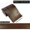 DESOMINOR 32.8Ft Black Border Peel &Stick Wood Grain Wallpaper Border