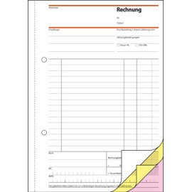 SIGEL SD032 Rechnungen, A5, 3x40 Blatt, selbstdurchschreibend, 1 Stück, aus nachhaltigem Papier