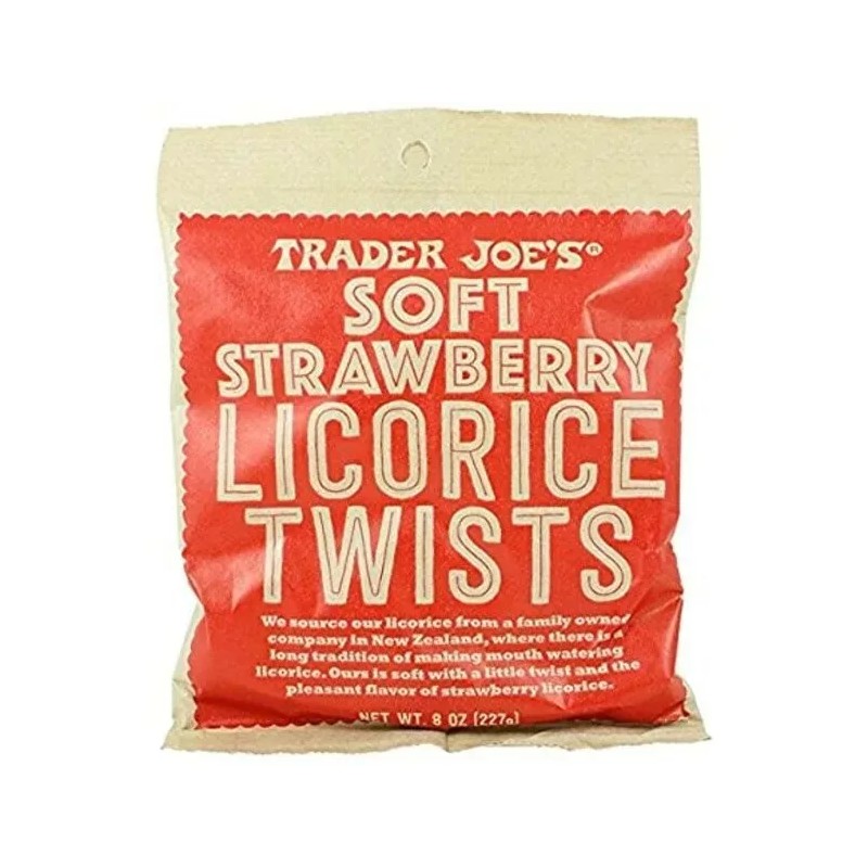 Trader Joe's Licorice Twists Soft Strawberry Candy 8 oz. each