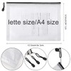 EOOUT 24pcs Mesh Zipper Pouch Bags, Plastic Zipper Bag for