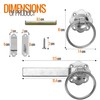 Ring Gate Latch Silver for Wooden Gates Zinc Plated 6"/150mm