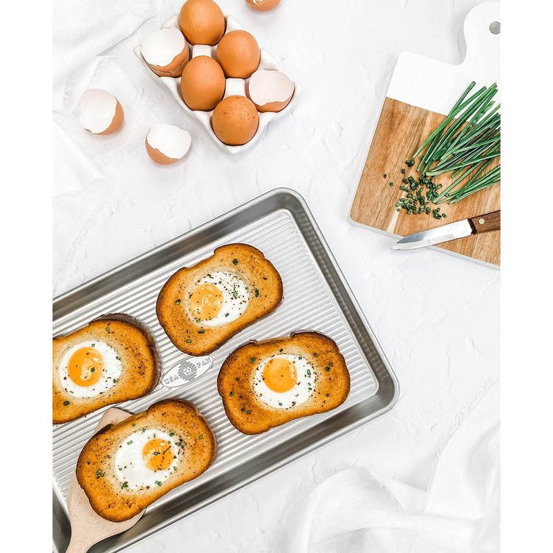 USA Pan Bakeware Nonstick Jelly Roll Baking Sheet Pan, Aluminized