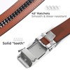 SANSTHS Mens Ratchet Belt, Leather Ratchet Belts for Men Adjustable
