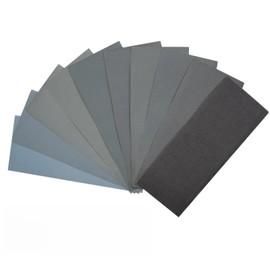 FEIHU 40 Sheet Wet Dry Sandpaper, 240 400 600 800 1000 1200 1500 2000 2500 3000 Assorted Grit .9X3.6 Inches for Automotive Sanding High grit Sandpaper