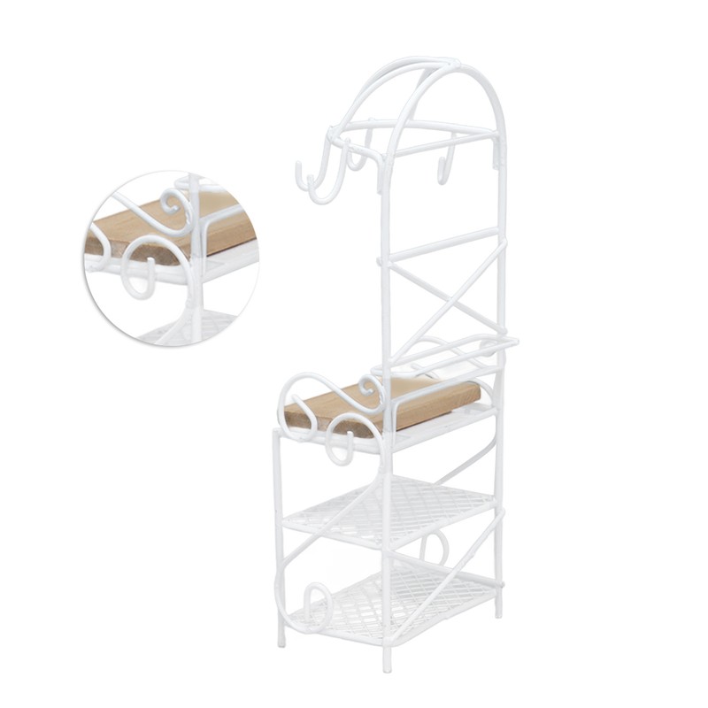 1:12 Miniature Storage Display Stand Mini Doll Bread Rack Dollhouse