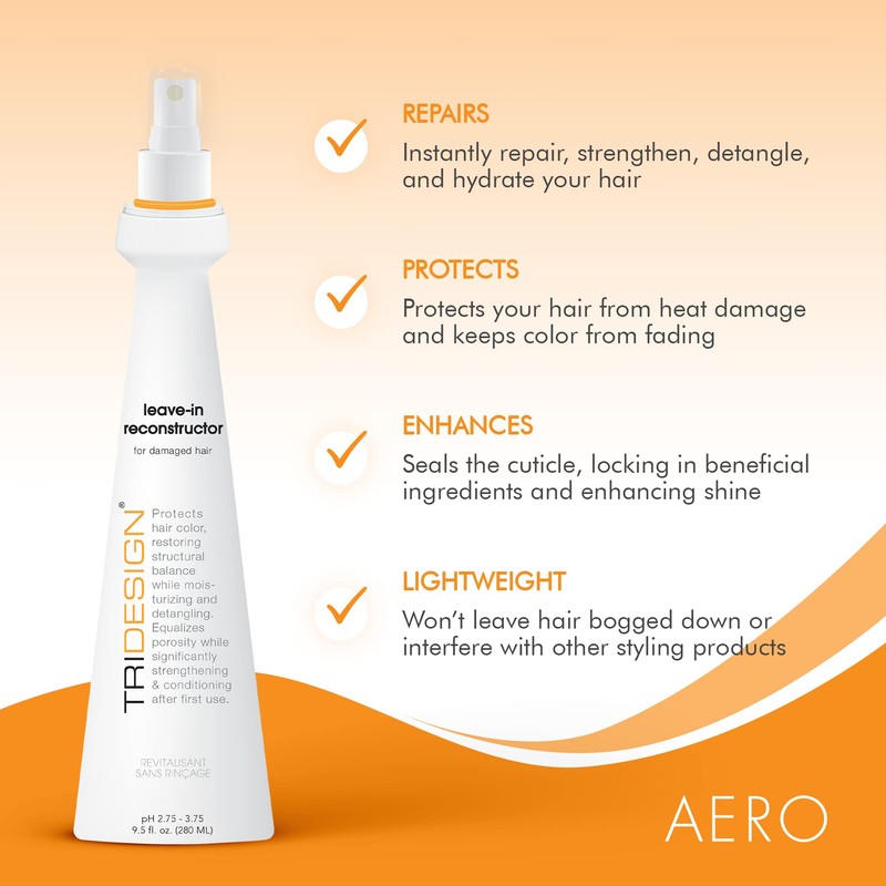 TRIDESIGN Leave-In Reconstructor – Leave In Conditioner Spray and Hair