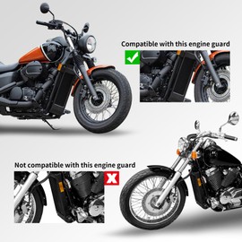 TCMT 1 1/4" Highway Engine Guard Crash Bar Fit for Honda VT750 Shadow Aero 2004-2025 Shadow Phantom 2010-2025 VT750 Shadow Spirit C2 2007-2014