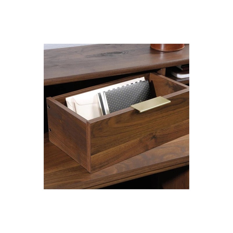 Sauder Clifford Place Engineered Wood Organizer Hutch in Grand Walnut