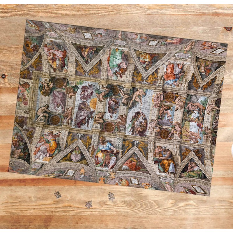 500 Piece Jigsaw Puzzles - Sistine Chapel Ceiling By Michelangelo