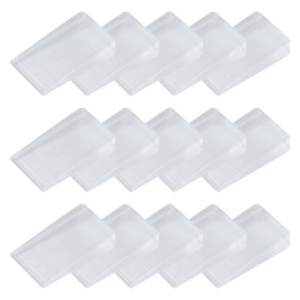 SYEYCW 12 Pcs Plastic Shims, 10mm Furniture Leveling Wedge, Plastic Shims Levelers Adjustable Blocks Furniture Wedges, for Door Stops, Uneven Floors, Stoppers, Leveling & Fixing Wobbly Furniture