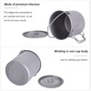 Boundless Voyage Outdoor 1100 ml Titanium Pot with Lid Folding