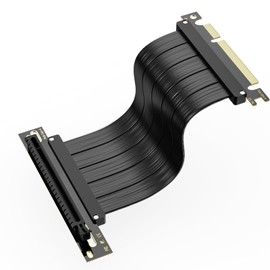 Oddtone PCI-E 4.0 Riser Cable, PCIe 4.0 x16 200mm High Speed Flexible Extender Card Extension Port 90 Degree Adapter, PCIe 4.0 | Older Compatible, EMI Shielded 30 AWG, TPE Cable Sleeves