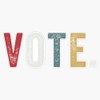 LAD Studio Vote Vintage Face Mask Election Sticker Bumper Sticker