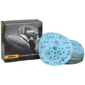 Mirka Galaxy Multifit Sandpaper 6 inch (150mm) - Grit 1000, 50 Discs/Pack - Premium Abrasive for Epoxy Resin, Wood, Metal - Non-Clogging, Self-Sharpening Technology - Ideal for Power Sanders