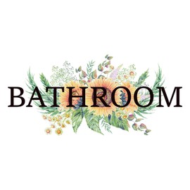 ADECNS Laundry Room Stickers Bathroom Pantry Signs Vinyl Green Flowers Wall Decal Wall Quote Sticker for Laundry Room Decor(Laundry+Panty+Bathroom)