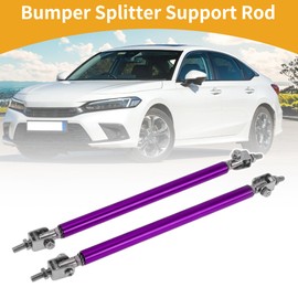 Partuto 2pcs 15cm/5.91in Car Splitter Support Rods Adjustable Front Rear Bumper Lip Splitter Strut Rod Tie Support Bars Aluminum Alloy Purple