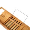 LEGENDARY-YES Bathtub Rack Bamboo Shelf Shower Tub Book Reading Tray