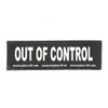 Interchangeable Patches, 1 pair, OUT OF CONTROL, Size: Large, Black