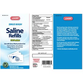 Leader Saline Packets 100 Count