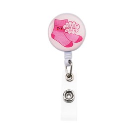 Funny Badge Holders Retractable Badge Reel with Clips Cute Pink Badge Clip Humorous Nurse Badge Reels Teacher Nursing Gifts Fashion Name Badge Clips Medical Assistant Badge Accessories for Women