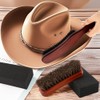 Felt Hat Cleaner Brush Set 4 Pack, Soft Horse‑Hair Hat