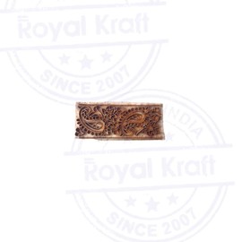 Abstract Wood Block Brass Border Shapes Clay Printing Stamp