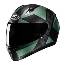 HJC C10 Tez Full Face Motorcycle Helmet Motorbike Scooter ACU Gold Crash Lid Khaki Green (S)